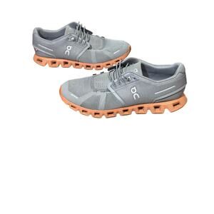 On Running Cloud 5 Zinc Grey Canyon Orange size 9